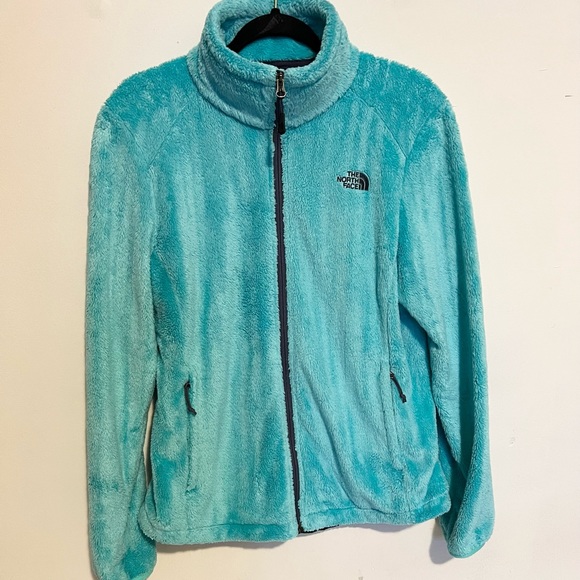 The North Face Jackets & Blazers - The North Face fleece jacket women size L mint green and gray